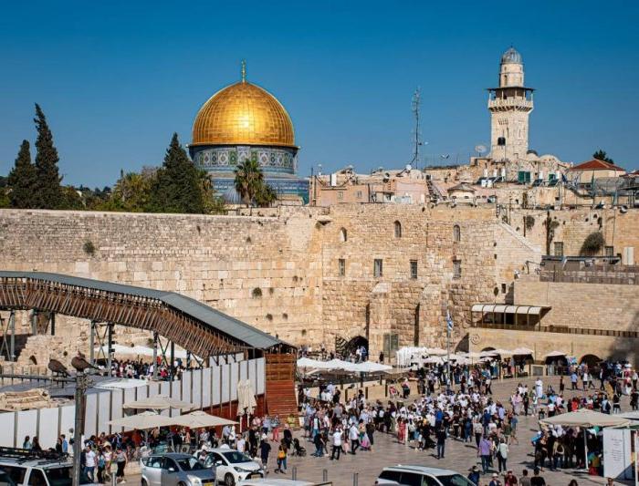 耶路撒冷城墙和天际线